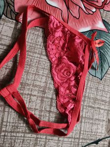 Pink Lace Thong