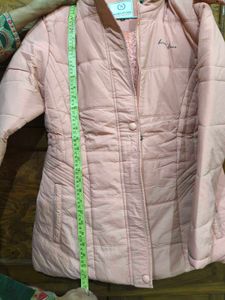 Pink Padded Jacket with Hood