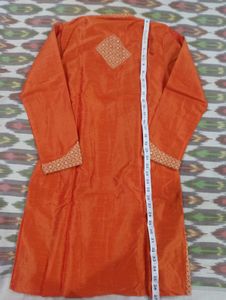 Orange Kurta Set for Men - Full Work, Ethnic wear