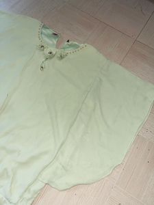 Elegant Sage Green Butterfly Sleeve Top