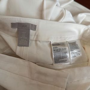 H&amp;M Elegant White Wide Leg Pants