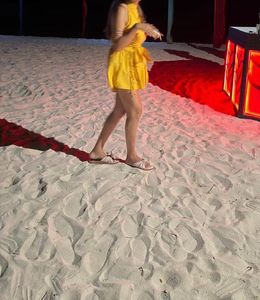 Yellow Sleeveless Mini Dress