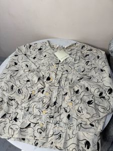Patterned Button-Up Shirt