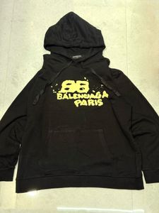 Balenciaga Hand Painted Black Hoodie