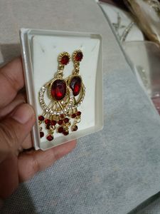Red Stone Earings