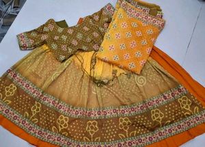 Floral Bandhani Chaniya Choli Set