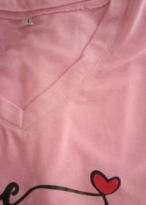 Pink &#39;Love&#39; Crop Top