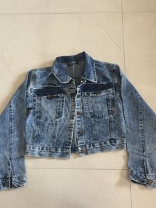 Vintage Wash Cropped Denim Jacket