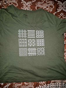 Olive Green Graphic Tee