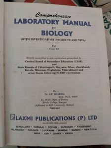 Biology Laboratory Manual Class 12 CBSE