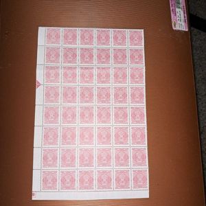 Sheet of 48 Indian Revenue Stamps (100 paisa)