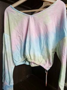 Tie Dye Croped Hoodie