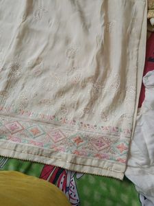 Elegant Kurta Set Cream Colour