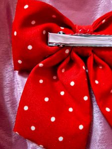 Polka Dot Hair Bow