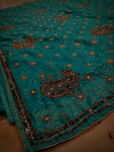 heavy work saree