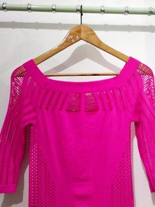 Magenta Colour Frock For Girls