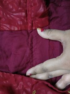 Red Embroidered Sari Blouse