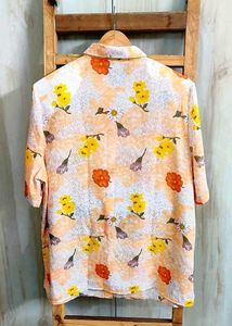Orange Printed Shirt Size-42
