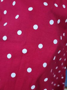 VOGUISH POLKA DOT PINKISH RED TOP