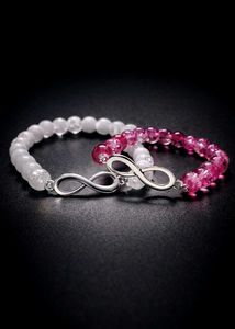 Infinity Bead Bracelets for couple
