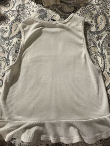 Shein White Sleeveless Top
