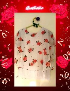 WOW 🌹 Rose fluffy Top (Double Layer)🌹🧺🌹🧺🌹🧺
