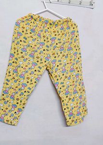 Cute Yellow Bunny Print Pants 3/4
