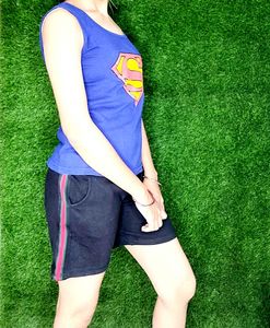 Blue Tank Top &amp; Shorts Combo