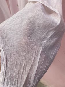 Oversized White Transparent Shirt
