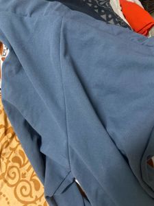 Stylish Blue Chain Detail Trousers