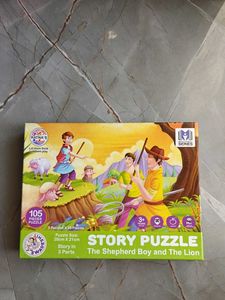 Story Puzzle Shepherd Boy And Lion