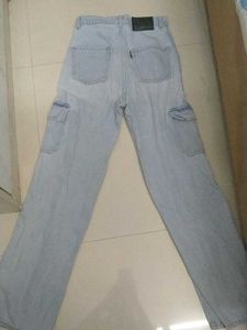 Light Wash Cargo Jeans