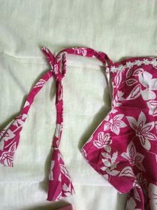 Floral Tie Up Short Kurti🌸
