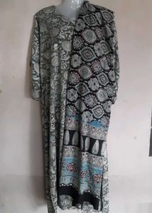Kalamkari Print Kurta With Duppatta