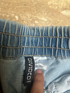 Blue Denim Cargo Pants