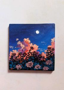 Mini Midnight landscape Canvas Painting