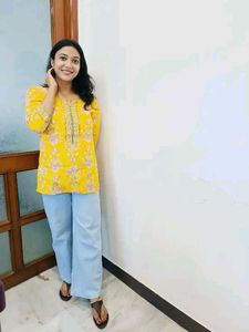 Yellow Short Kurti