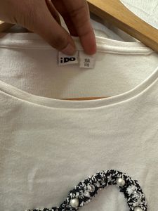 White Heart Sweat Shirt