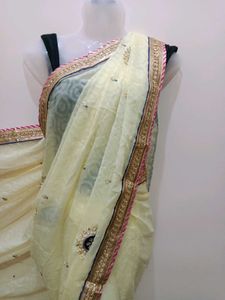 Beautiful Cream Saree
