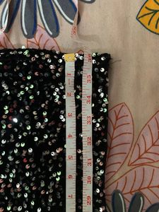 BLACK SEQUENCE EMBROIDERED BLOUSE