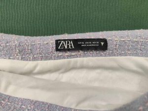 Zara Pastel Purple Lavender Tweed Mini Skirt