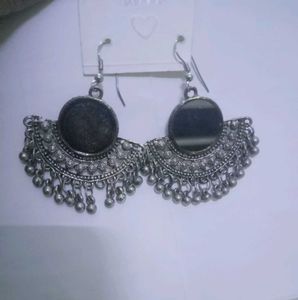 Silver Tone Boho Earrings