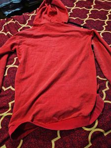 Adidas Red Graphic Hoodie ( Used )