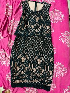 Lace Overlay Dress