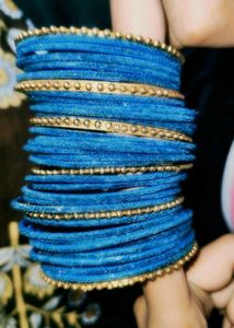 Blue & Gold Bangle Set
