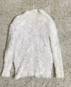 Cozy White Fuzzy Cardigan