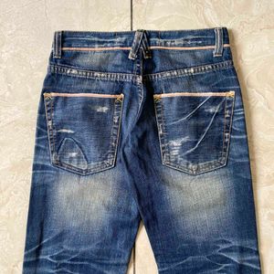 Distressed Wash Jeans