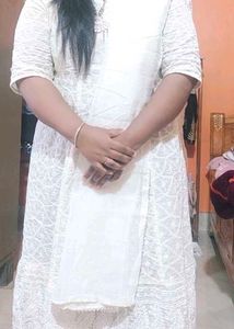 White Embroidered Kurti