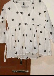 Cute Heart Print Top