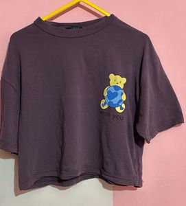 Cute Bear Graphic Tee Size S